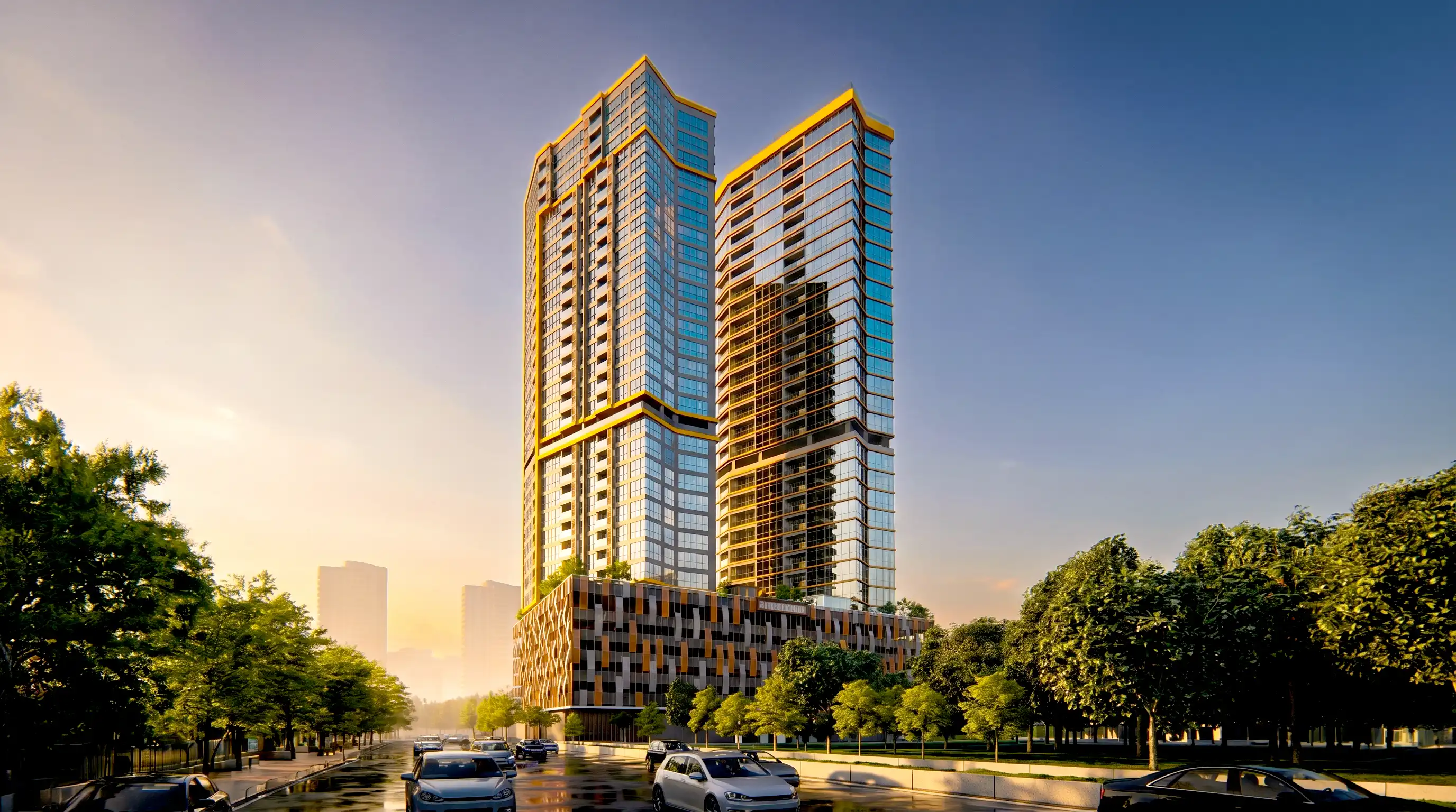 Union Residences twin towers exterior